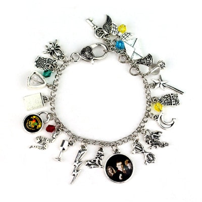 HP Bracelet Deathly Hallows Magic Stick Hat Harry Sword Charms Bracelets Bangles for Women Girl Halloween Christmas Jewelry
