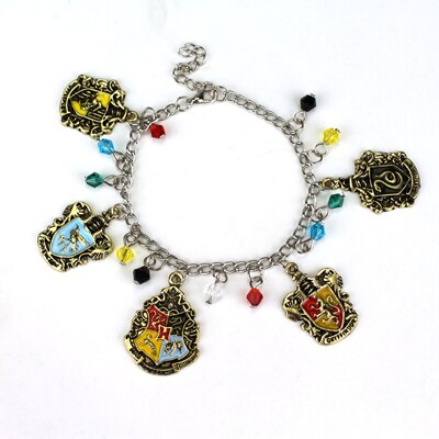 HP Bracelet Deathly Hallows Magic Stick Hat Harry Sword Charms Bracelets Bangles for Women Girl Halloween Christmas Jewelry