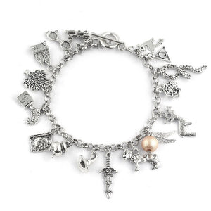 HP Bracelet Deathly Hallows Magic Stick Hat Harry Sword Charms Bracelets Bangles for Women Girl Halloween Christmas Jewelry