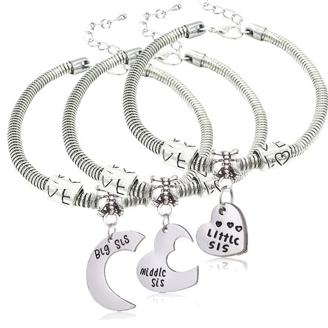 XIAOJINGLING 1pcs/2pcs/3pcs Fashion Jewelry Bracelet Mother and Daughter Gifts Best Friend / Sister Gifts Bracelets For Women