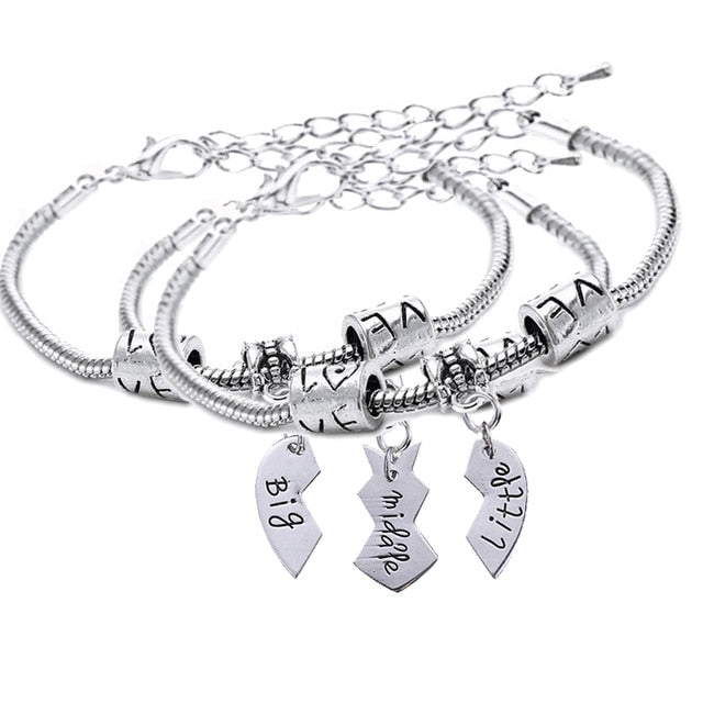 XIAOJINGLING 1pcs/2pcs/3pcs Fashion Jewelry Bracelet Mother and Daughter Gifts Best Friend / Sister Gifts Bracelets For Women