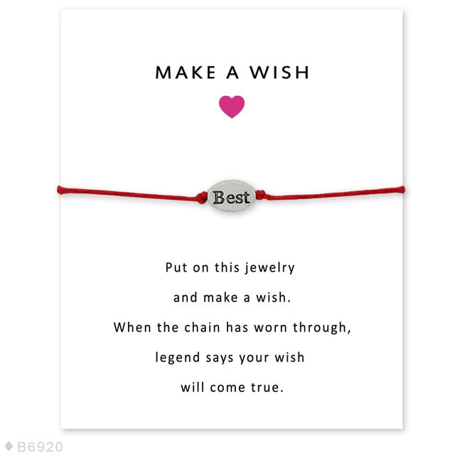 Mother Daughters Grandma Aunt Niece Girls Adjustable Dream Statement Jewelry Make a Wish Heart Compass Charm Bracelets for Women