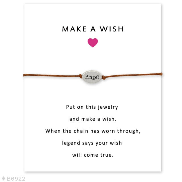 Mother Daughters Grandma Aunt Niece Girls Adjustable Dream Statement Jewelry Make a Wish Heart Compass Charm Bracelets for Women