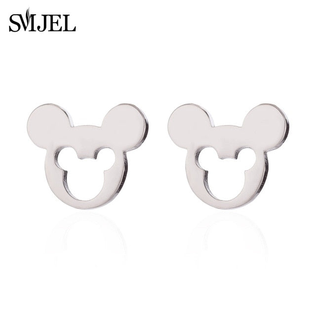 SMJEL Cute Hollow Mickey Pendant Bracelets for Women Link Chain Animal Mouse Bracelets Children Jewelry Gifts for Girl Wholesale