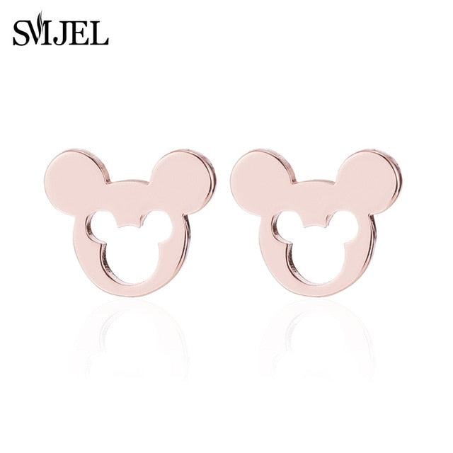 SMJEL Cute Hollow Mickey Pendant Bracelets for Women Link Chain Animal Mouse Bracelets Children Jewelry Gifts for Girl Wholesale