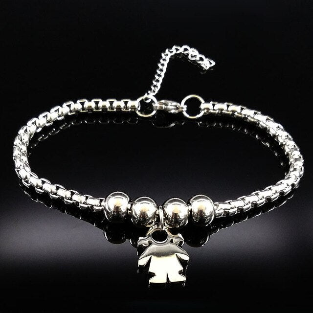 2019 Mother and Daughter Stainless Steel Bracelet for Women Stainless Steel Mother Bracelet Jewelry pulseira feminina BB1101A