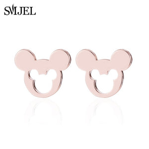 SMJEL Stainless Steel Mickey Charm Bracelet Mickey Children Jewelry Women Cartoon Minnie Bracelets Bangles Kids Gift pulseras
