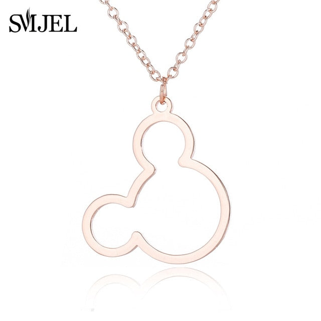 SMJEL Stainless Steel Mickey Charm Bracelet Mickey Children Jewelry Women Cartoon Minnie Bracelets Bangles Kids Gift pulseras