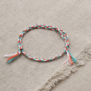 Charm Woven Rope String Bracelet Boho pray Yoga  Bracelet Simple Handmade Chic Tassel Girls Friendship Bracelet for men Women