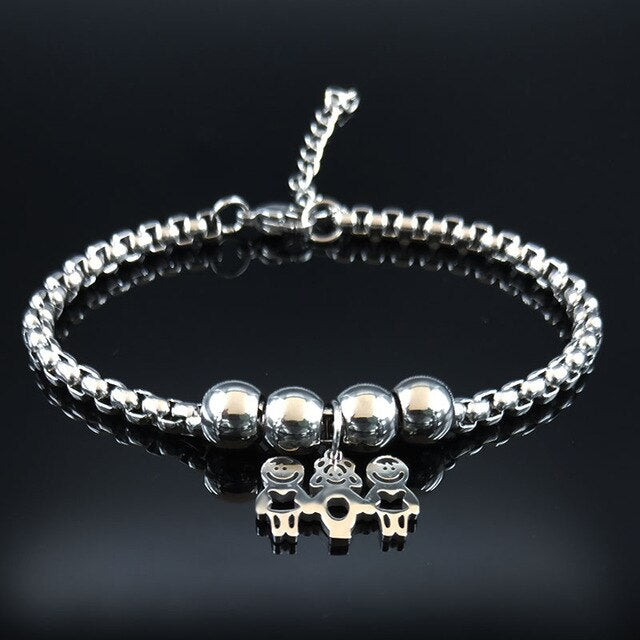 2019 Mother and Daughter Stainless Steel Bracelet for Women Stainless Steel Mother Bracelet Jewelry pulseira feminina BB1101A