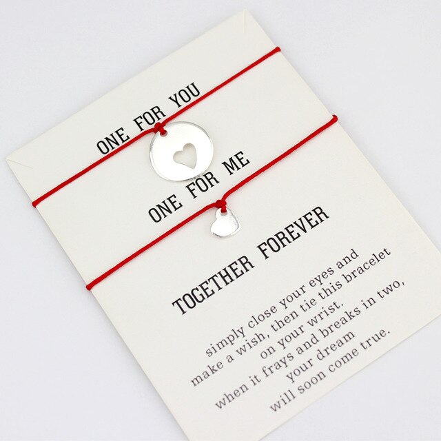 Mother and Daughter Heart Silver Charm Bracelets Pinky promise Women Fashion Jewelry Drop Shipping