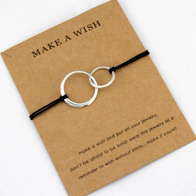 Mother and Daughter Heart Silver Charm Bracelets Pinky promise Women Fashion Jewelry Drop Shipping